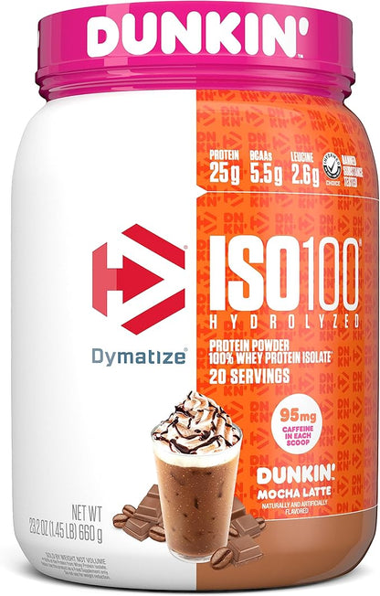 Dymatize ISO100 Whey Protein Isolate - Extreme Absorption, Cookies & Cream, 25g Protein/Serving, Low Fat & Sugar, Essential for Gaining Muscle and Losing Fat,20 Servings (Pack of 1)
